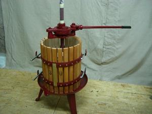 Vinpresse 20 liter. Oplukkelig pressekurv.